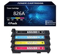 Cartucce di Toner ad Alta Capacità 826A di Ricambio per HP 826A CF310A CF311A CF312A CF313A per HP Color Laserjet M880z M880 M855xh M855dh M855x Stampante,4 Color-4 Pack