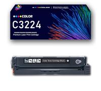 Cartucce di toner ad alta capacità C3224 senza chip, toner da 3500 pagine compatibile con stampante Lexmark C3224dw C3326dw C3426dw MC3224adwe MC3224i, BK/C/M/Y C3210HK0/HC0/HM0/HY0,Black-1Pack