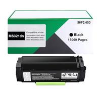 Cartucce Di Toner Ad Alta Capacità MS321dn Di Ricambio Per Stampanti Lexmark 56F2000 56F2H00 Per Lexmark MS321 MS421 MS521 MS621 MS622 MX321 MX421 MX521 MX522 MX622, Con Chip,Black-15000 Pages