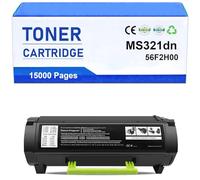Cartucce Di Toner Ad Alta Capacità MS321dn Per Stampanti Lexmark 56F2000 56F2H00 Compatibili Con Lexmark MS321 MS421 MS521 MS621 MS622 MX321 MX421 MX521 MX522 MX622,Black-15000 Pages