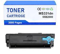 Cartucce Di Toner Ad Alta Capacità MS331dn Per Stampanti Lexmark 55B2000 55B2H00 55B2X00 Compatibili Con Lexmark MS331dn MX331adn MS431dn MS431dw MX431adn MX431adw MX432adwe,Black-3000 Pages