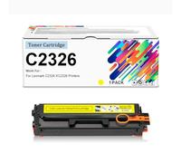 Cartucce Di Toner Compatibili C2326 24B7495 24B7496 24B7497 24B7498 Ad Alta Resa (senza Chip) 5500-6000 Pagine Per Stampanti Lexmark C2326 XC2326,Yellow-1 Pack