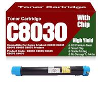 Cartucce di toner compatibili C8030 C8035 C8045 C8055 C8070 nero giallo magenta ciano toner ad alta capacità per Xerox AltaLink C8030 C8035 C8045 C8055 C8070 Stampanti,Cyan-C8030