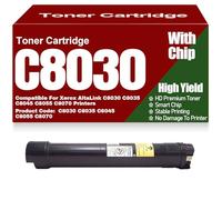 Cartucce di toner compatibili C8030 C8035 C8045 C8055 C8070 nero giallo magenta ciano toner ad alta capacità per Xerox AltaLink C8030 C8035 C8045 C8055 C8070 Stampanti,Black-C8030