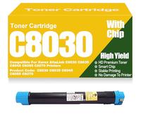Cartucce di toner compatibili C8035 C8045 C8055 Nero Giallo Magenta Ciano C8030 C8070 per Xerox C8030 C8035 C8045 C8055 C8070 Stampanti ad alta resa,Cyan-C8030