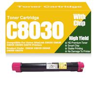 Cartucce di toner compatibili C8035 C8045 C8055 Nero Giallo Magenta Ciano C8030 C8070 per Xerox C8030 C8035 C8045 C8055 C8070 Stampanti ad alta resa,Magenta-C8030