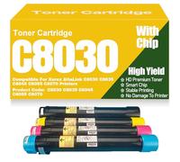 Cartucce di toner compatibili C8035 C8045 C8055 Nero Giallo Magenta Ciano C8030 C8070 per Xerox C8030 C8035 C8045 C8055 C8070 Stampanti ad alta resa,4Pack-C8030