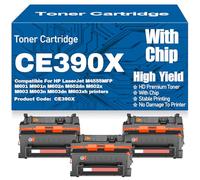 Cartucce di toner compatibili CE390X CE390A per M602n, M602x e M603dn, con chip ad alta capacità per HP M4555MFP M601 M601n M602n M602dn M602x M603 M603n M603dn M603xh,CE390X-3PC