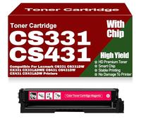 Cartucce di toner compatibili CS331 CS431 nero giallo magenta ciano, sostituzione per Lexmark CS331 CS331DW CX331 CX331ADWE CS431 CS431DW CX431 CX431ADW,Magenta-CS331