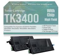 Cartucce di toner compatibili PA4500x MA4500x TK3400 con chip ad alta capacità per Kyocera ECOSYS PA4500x MA4500x MA4500ix MA4500fx MA4500ifx Stampanti 12500 pagine,TK3400-2PC