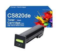 Cartucce di toner CS820de con chip di ricambio per stampante Lexmark CS820de CS820dte CX825de CX825dte CX825dtf, alta resa 8000 pagine,CS820de-Black