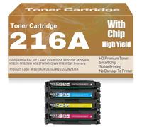 Cartucce di toner M155A M155DW M155NW M182N M182NW M183FW M183NW M183FDW con chip Compatibile Toner 216A Nero Giallo Magenta Ciano W2410A W2411A W2412A W2413A per HP,4Pack-216A