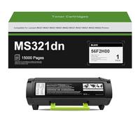 Cartucce Di Toner MS321dn Di Ricambio Per Lexmark 56F2000 56F2H00. Funzionano Con Le Stampanti Lexmark MS321 MS421 MS521 MS621 MS622 MX321 MX421 MX521 MX522 MX622,Black-15000 Pages