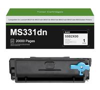 Cartucce Di Toner MS331dn Di Ricambio Per Lexmark 55B2000 55B2H00 55B2X00 Funzionano Con Stampanti Lexmark MS331dn MX331adn MS431dn MS431dw MX431adn MX431adw MX432adwe,Black-20000 Pages
