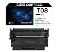 Cartucce di Toner T08 (Senza Chip) per stampanti Canon compatibili con Stampante Laser Canon i-SENSYS X 1238i 1238iF 1238P 1238R 1238Pr, Accessori per stampanti, 11000 Pagine,Black-No Chip