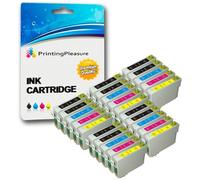 Cartucce d'inchiostro 30 XL (6 Set colore + 6 nero) compatibili con Epson T0711-T0714 (T0715) per stampanti Stylus D78, D92, D120, DX400, DX4000, DX4050, DX4400, DX4450, DX5000, DX5050, DX6000, DX6050, DX7000, DX7400, DX7450, DX8400, DX8450, DX9200, DX9400F, DX9450, S20, S21, SX100, SX105, SX110, SX115, SX200, SX205, SX209, SX210, SX215, SX218, SX400, SX405, SX410, SX415, SX510W, SX515W, SX600FW, SX610FW, Office B40W, B300F, BX310FN, BX600FW, BX610FW - Nero/ciano/magenta/giallo, alta capacità 5 SETS + 5 BLACK Black/Cyan/Magenta/Yellow