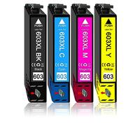 Cartucce d'inchiostro, 4 pezzi, compatibili con Epson 603XL 603 XL Workforce WF-2830DWF WF-2835DWF WF-2850DWF Expression Home XP-2100 XP-2105 XP-3100 XP-3105 XP-4100 XP-4105
