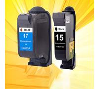 Cartucce d'inchiostro applicabili for HP15 for HP17 15 17 XL Cartucce d'inchiostro 15xL 17xL C6615A C6625A Deskjet 816C 825C 840C 841C 842C 843C 844C 842C 843C 845C Stampante ( Colore : 1SET(1BK 1C) )