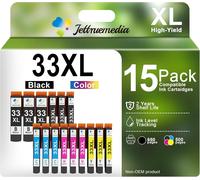 CARTUCCE D'INCHIOSTRO COMPATIBILI 33XL PER EPSON 15 PACK ALTA CAPACITÀ