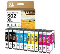 CARTUCCE D'INCHIOSTRO COMPATIBILI 502XL PER EPSON MULTIPACK 12 PEZZI WF-2860 WF-