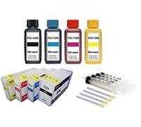 Cartucce d'inchiostro ricaricabili compatibili con Canon PGI-1500 nero, ciano, magenta, giallo + inchiostro di ricarica da 400 ml per Maxify MB 2050, 2150, 2155, 2350, 2750, 2755