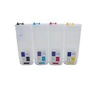Cartucce d'inchiostro ricaricabili compatibili con HP DesignJet 500 800 | HP10 HP82, 500PS 800PS, chip permanente, design ricaricabile, fornitura inchiostro plotter