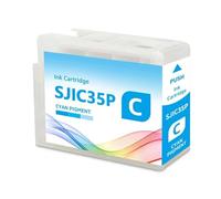 Cartucce d'inchiostro SJIC35P compatibili for Epson CW-C6500P CW-C6000A | CW-C6000P CW-C6500A, 80ML, chip incluso, stampa etichette(CY)