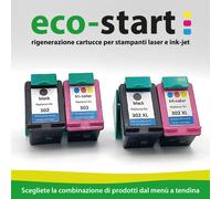 Cartucce eco-start ♻️HP 302XL NERO + COLORE (RILEVANO LIVELLO INCHIOSTRO)