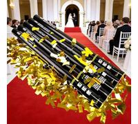 Cartucce Elettriche per Cannone di Coriandoli, Confezione da 26/50 Coriandoli Multicolori per Matrimoni ed Eventi, Nastro di Carta da 31,5 pollici Compatibile con Macchine a 2 e 4 Gold sequins 26PCS