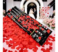 Cartucce Elettriche per Cannone di Coriandoli, Confezione da 26/50 Coriandoli Multicolori per Matrimoni ed Eventi, Nastro di Carta da 31,5 pollici Compatibile con Macchine a Heart & peach heart 26PCS