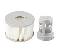 Cartucce filtranti di ricambio e basi per Brast e per mspa, adatte per tutti i modelli Spa, realizzate in PET per la rimozione dello sporco e (1 cartuccia filtro + 1 base filtro)