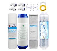 Cartucce filtro dell'acqua a osmosi inversa a 4 stadi, set sostituzione pre e post 10'', cartucce per filtro dell'acqua a osmosi inversa per tutta la casa