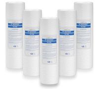 CARTUCCE FILTRO FILTRAZIONE ACQUA KIT FILTRI 10" SEDIMENTI PP 254mm UNIVERSALI SPUGNA COMPATIBILI DEPURATORI OSMOSI INVERSA ADDOLCITORE PURIFICATORE CASA (5, 5 Pezzi (PP))