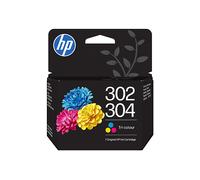 Cartucce HP 302+304 Tricromia (B7RT6AE) Giallo, Ciano, Magenta