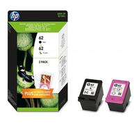 HP Confezione da 2 cartucce originali di inchiostro nero/tricromia 62 HP