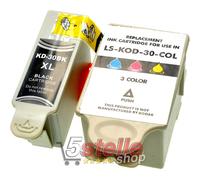 CARTUCCE NERO+COLORE 30 XL PER KODAK ESP 1.2 C110 C310 C315 HERO 2.2 3.1 4.2 5.1