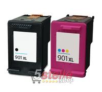 CARTUCCE NERO+COLORE 901 XL PER HP OFFICEJET J4580 J4585 J4624 J4680