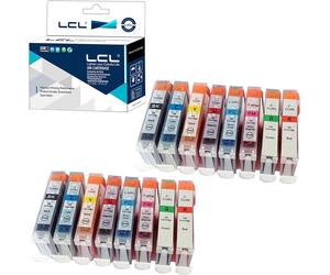 Cartucce per Canon Pro9000/Pro9000 MarkⅡ CLI-8 BK C M Y R G PC PM 16 Pack LCL