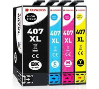 Cartucce per Epson 407XL Workforce Pro WF-4745 WF-4745DTWF nero colore 4pz