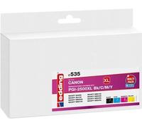 cartucce per stampante edding EDD-535 nero ciano magenta giallo compatibili con Canon PGI-2500 XL BK/C/M/Y set di 4