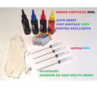 CARTUCCE RICARICABILI + 400ML VUOTE PER EPSON STAMPANTE EXPRESSION HOME XP-432
