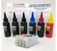 CARTUCCE RICARICABILI ARC CHIP 1291 PER EPSON OFFICE BX625FWD 600ML INCHIOSTRO