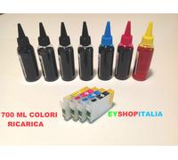 CARTUCCE RICARICABILI ARC CHIP SERIE 1291 WORKFORCE WF-3530DTWF + 700ML COLORI
