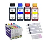 Cartucce ricaricabili auto reset come T29 XL + inchiostro da 400 ml per Expression Home XP-332, XP-335, XP-342, XP-345, XP-352, XP-355, XP-432, XP-435, XP-442, XP-445, XP-452, XP-455