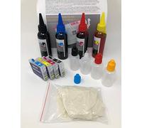 CARTUCCE RICARICABILI AUTO RESET COMPATIBILI PER EPSON STAMPANTE EXPRESSION HOME XP-442 TIPO 29 29XL + 400 ML COLORI + PRATICHE TANICHETTE