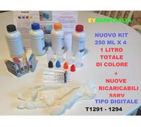 CARTUCCE RICARICABILI PER EPSON 18XL 1811 1814 XP-305 + 1 LITRO DI INCHIOSTRO
