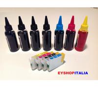 CARTUCCE RICARICABILI ORIGINALI INK COMPATIBILE CON EPSON WF-3620DWF + 700ML