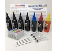 CARTUCCE RICARICABILI PER EPSON EXPRESSION HOME XP-252 XP-255 XP-257 XP-352 XP-355 XP-452 XP-455 XP-235 XP-332, XP-335, XP-432, XP-435, XP-245, XP-247, XP-442, XP-342, XP-345 XP-445
