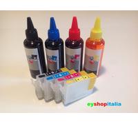 CARTUCCE RICARICABILI PER EPSON WORKFORCE WF2010 ORIGINALI INK AUTO RESET A.R.C.