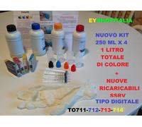 CARTUCCE TO711-714 COMPATIBILI PIENE + 1 LITRO DI INCHIOSTRO PER STYLUS D78 D92